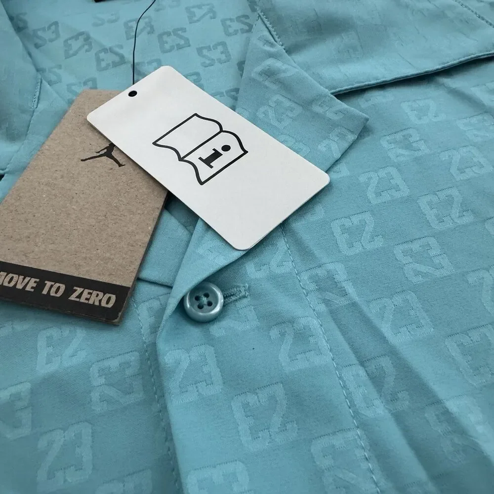 Air Jordan SAMPLE Monogram Button Down Short Sleeve Shirt